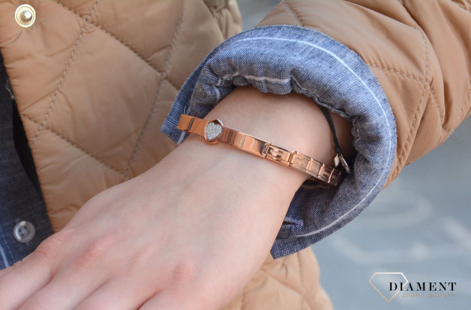 Bransoletka Nomination Trendsetter Różowe Złoto Serce 021135-022.jpg